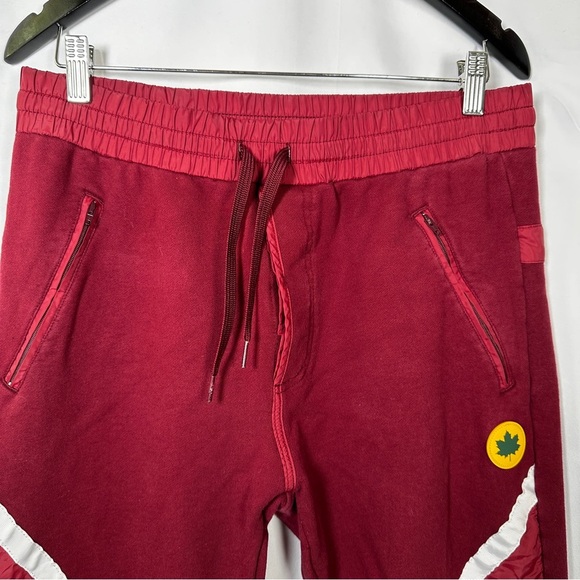 KITH Jackson Pant nylon overlay joggers Landmarks Collection Large burgundy - Picture 6 of 15